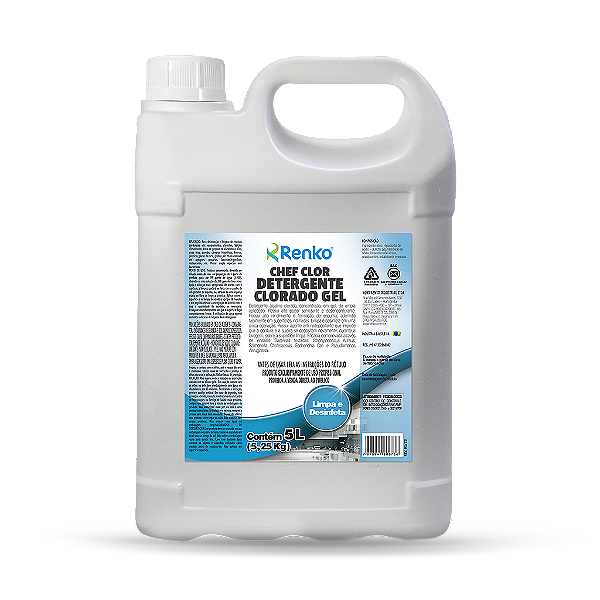 Chef Clor - Detergente Desinfetante Clorado - 5L - Renko