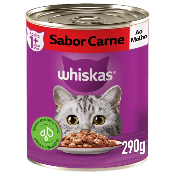 Ração Úmida Whiskas Carne ao Molho 290 g