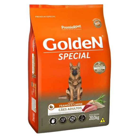 Ração Golden Special para Cães Adultos Frango e Carne 20 kg