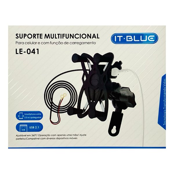 SUPORTE MULTIFUNCIONAL LE-041 IT-BLUE PARA MOTO