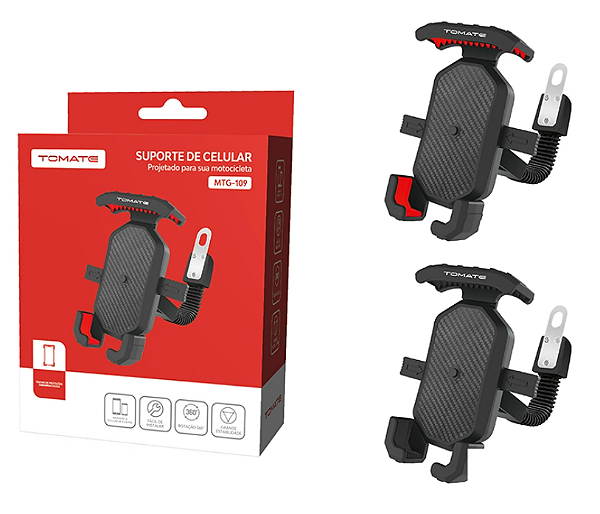 SUPORTE DE CELULAR PARA MOTO MTG-109 TOMATE