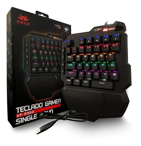 TECLADO MECÂNICO GAMER SINGLE HAND KP-2062