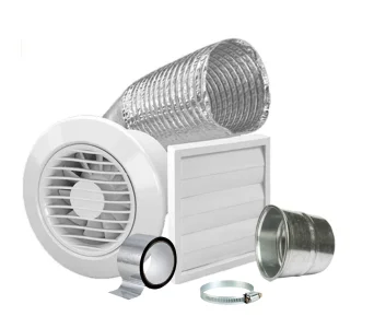 Kit Exaustor Dutoar - Com Duto + Grelha Externa Quadrada | Arkit 34