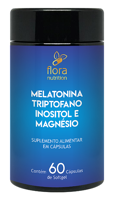 Melatonina Triptofano Inositol e Magnésio - 60 cápsulas