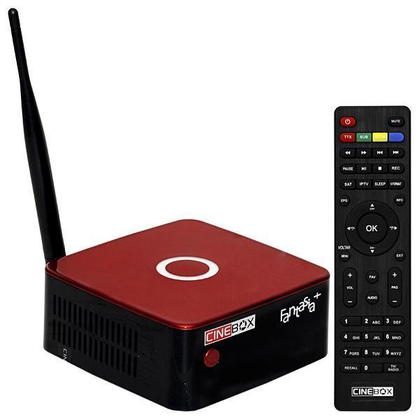 RECEPTOR FTA Fantasia+ com Wi-Fi/HDMI/USB Bivolt - Vermelho/Preto