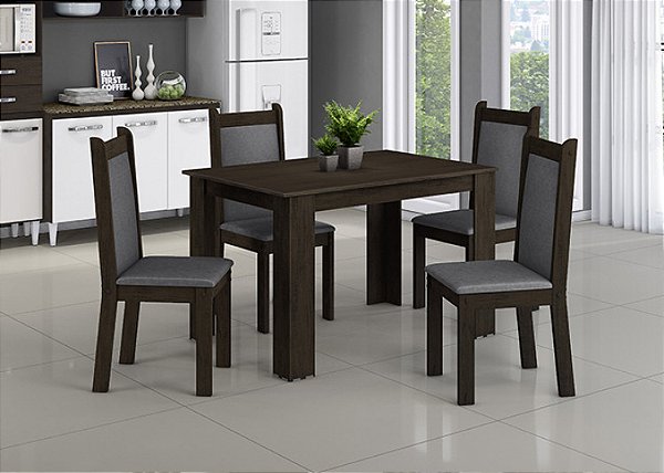 CONJUNTO DE MESA SIMONE C/ 4 CADEIRA