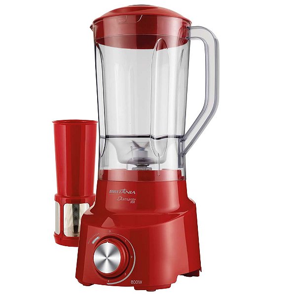 Liquidificador Britânia Diamante 800 com 4 Velocidades e 800W - Vermelho