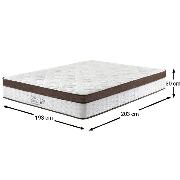 COLCHAO NEW KING MAGNETICO MASSAGEADOR 30CMX1,98MX1,58M PILLOW IN