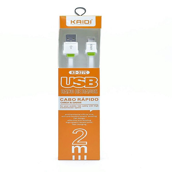 CABO DADOS CARREGADOR V8 2M KD-327C
