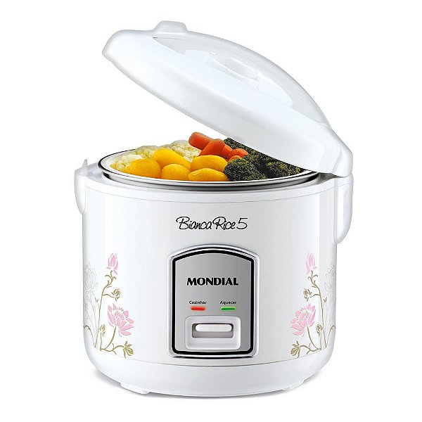 PANELA ELÉTRICA DE ARROZ MONDIAL BIANCA RICE NPE-05 5 XICARAS BRANCA