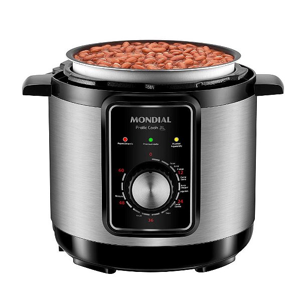 PANELA DE PRESSAO ELETRICA MONDIAL PE-47 Pratic Cook 3L - Inox