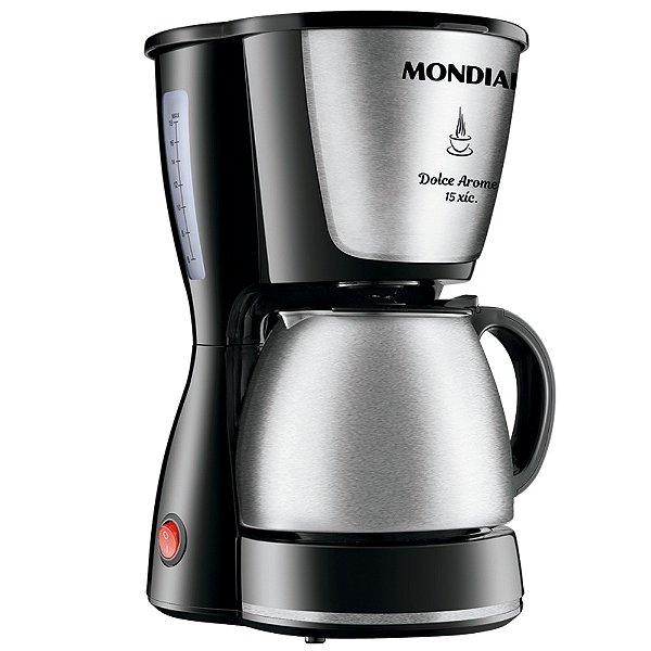 CAFETEIRA MONDIAL ELETRICA Dolce Arome Thermo Inox C-34JI 15 Xícaras – Preto/Inox