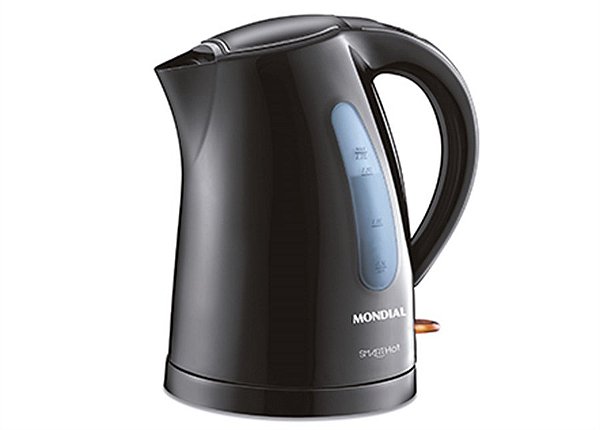 CHALEIRA ELETRICA MONDIAL SMART HOT,1,7 LITROS,PRETA