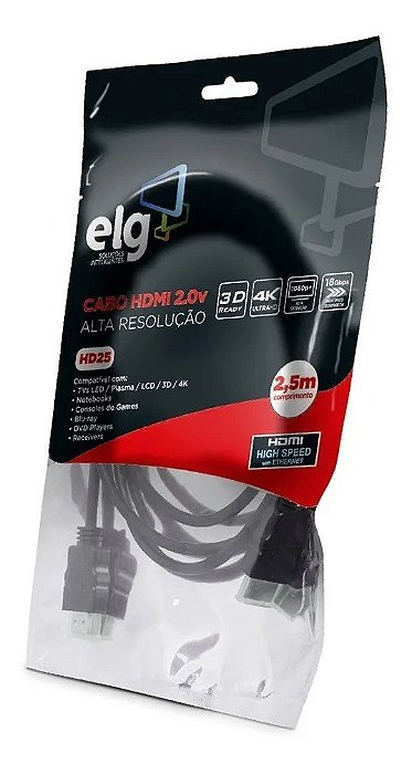 CABO HDMI ELG HD25 2.0 4K 2,5MTS