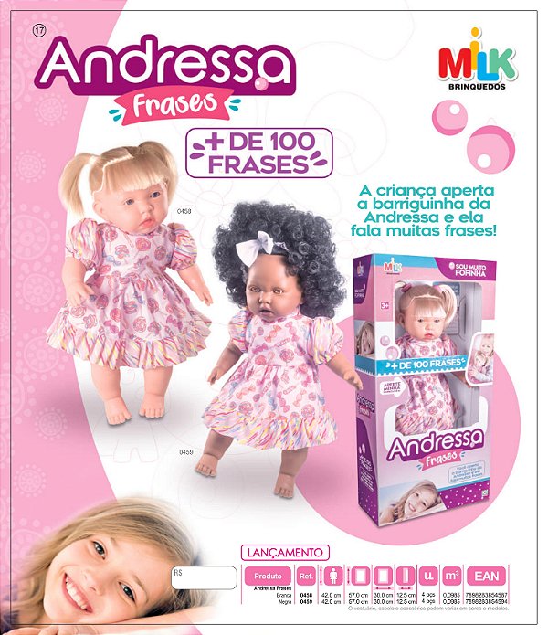 BONECA ANDRESSA 104 FRASES B