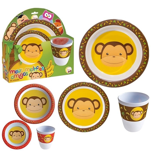 KIT REFEICAO MELAMINA MACACO 3
