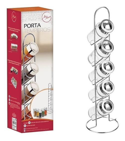 PORTA CONDIMENTOS VIDRO C/5PCS