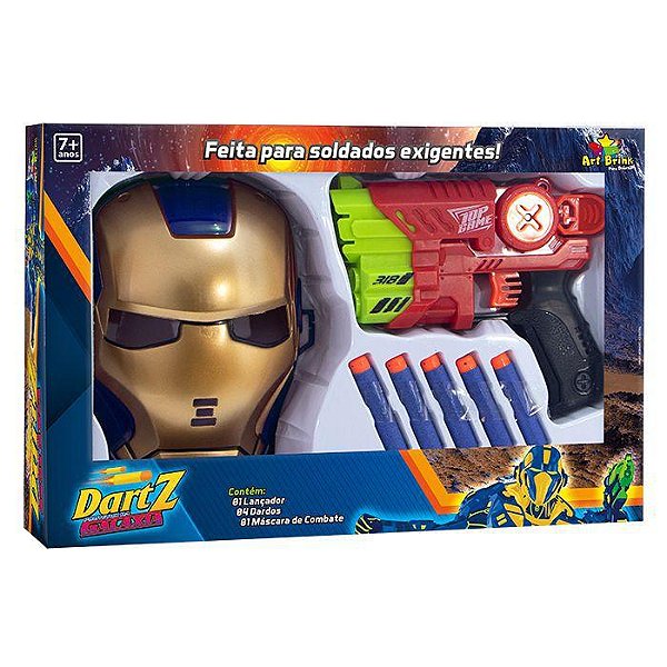Lanca Dardos Com Mascara E 4 Dardos