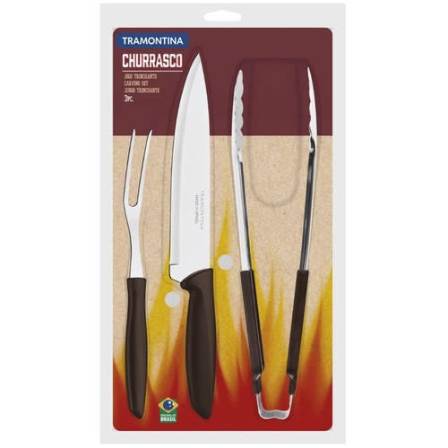 KIT CHURRASCO INOX 3PCS PLENUS