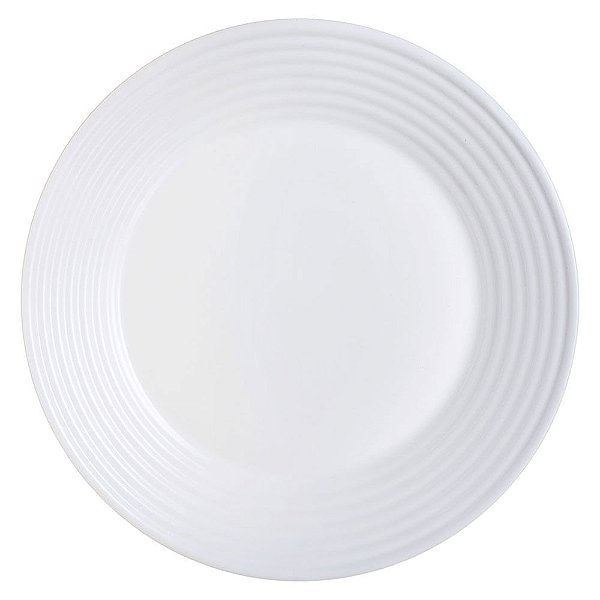 PRATO VIDRO 23CM FUNDO BRANCO UNIDADE
