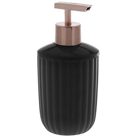 PORTA SABONETE ACRILICO PRETO RÔSE 350ML 1527