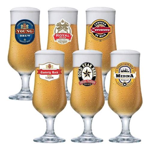 TACA VIDRO 300ML 6PCS BLUMENAU