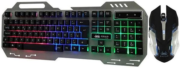 Kit Teclado E mouse Gamer KNUP KP-2054 RGB