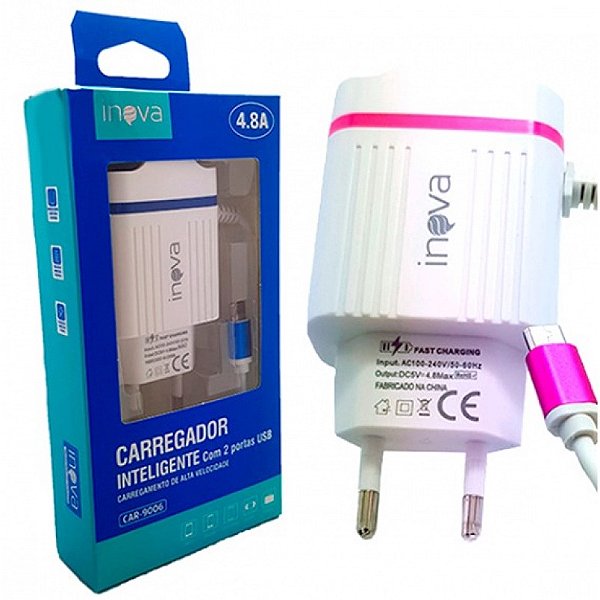 CARREGADOR COMPLETO INOVA TIPO C 4.8A CAR-9006