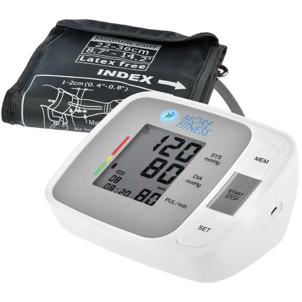 Aparelho de Pressão Digital para Braço More Fitness MF-641 Tela LCD - Branco / Cinza