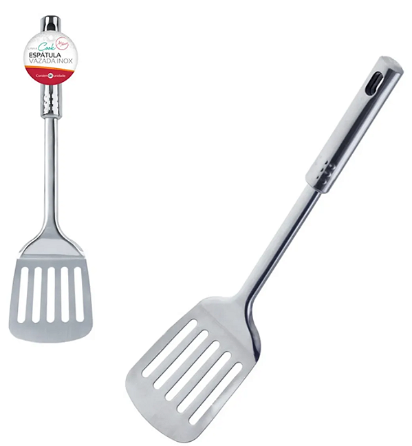 COOK ESPATULA VAZADA INOX 33CM