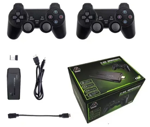 VIDEOGAME 64GB RETRO COM 2 CONTROLES JOGOS CLÁSSICOS