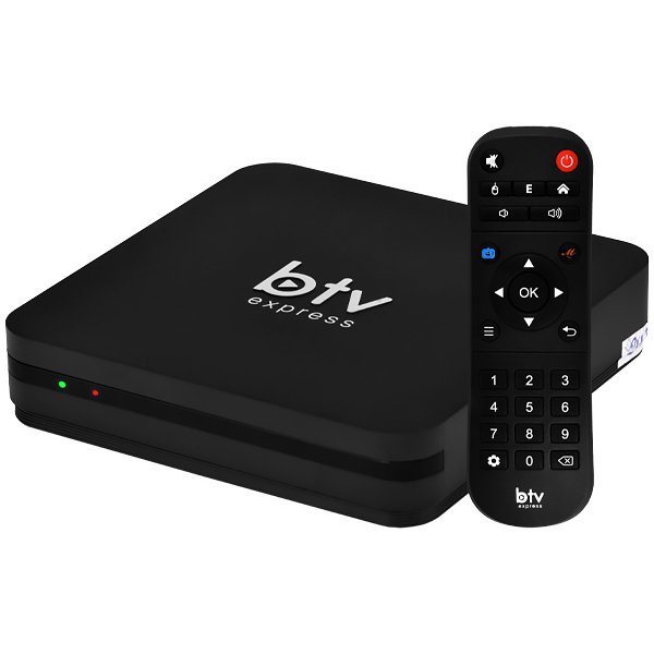Receptor FTA BTV Express E13 4K Ultra HD com IPTV e 8GB + 2GB de RAM Bivolt - Preto