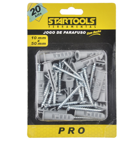 JOGO Parafuso C/Bucha C/20 Pcs 10Cmx50Mm