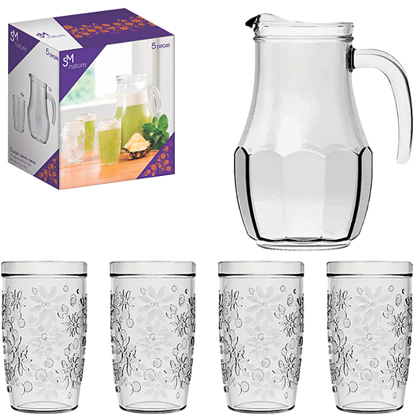 CJ JARRA E COPO 5PCS NATURE