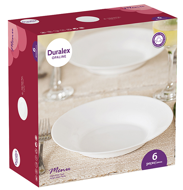 JG PRATO FUNDO 23CM 6PCS OPALI