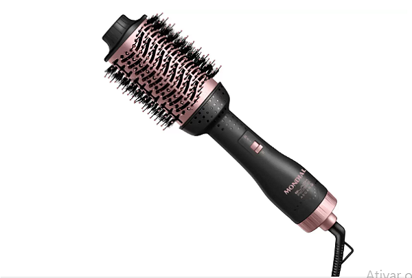 Escova Secadora Mondial Black Rose Argan ES-14 - 1200W Cerâmica com Íons 3 Velocidades