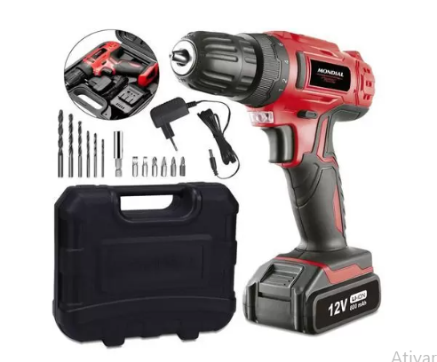 Parafusadeira E Furadeira Bateria 12v Fpf-06m Bivolt - Mondial.