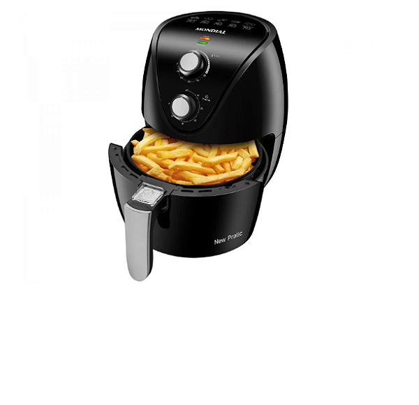 Fritadeira Elétrica sem Óleo/Air Fryer Mondial - New Pratic AF-31 Preta 3,5L com Timer