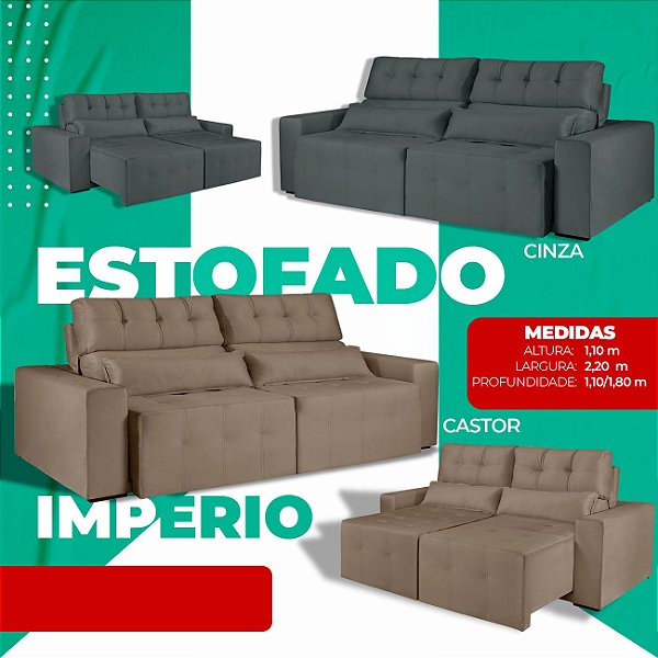 SOFA IMPERIO TITAN CINZA