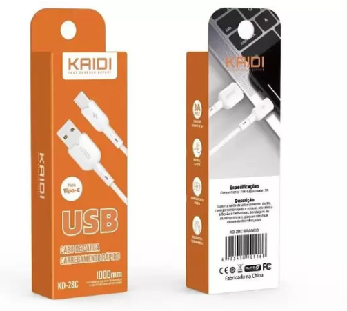 CABO IPHONE KAIDI KD-28C BRANCO