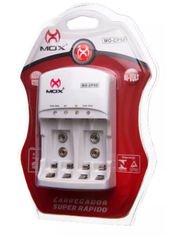 CARREGADOR DE PILHA MOX MO-CP50