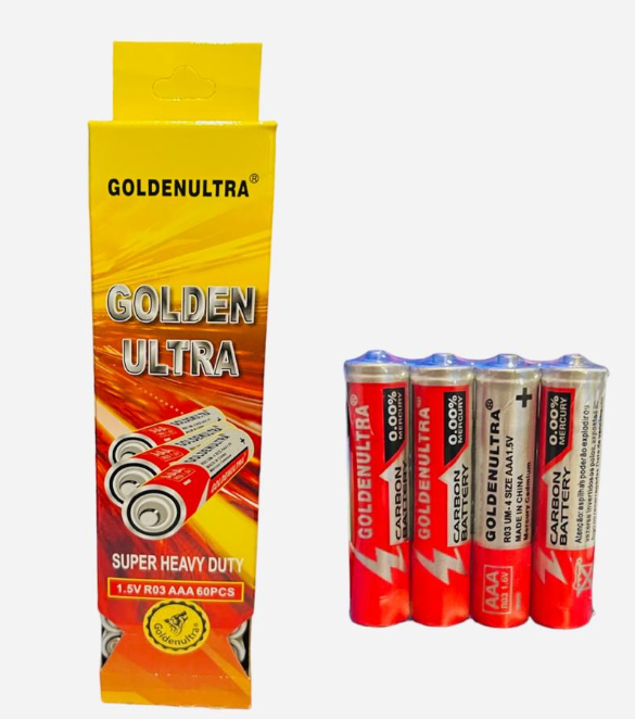 PILHA GOLDEN ULTRA 1.5V R03 AAA C/4 UN