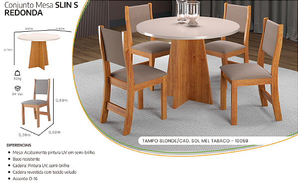 CONJUNTO DE MESA SLINS PAG 338
