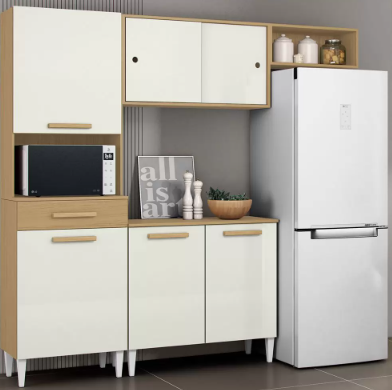 Cozinha Compacta Isabelle 6 Portas 1 Gaveta PAG 237