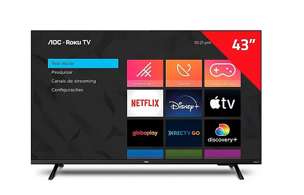TV 43 LED FHD AOC PHILIPS ROKU