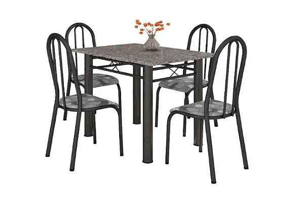 CONJUNTO DE MESA GRANITO 1,00X060 4CAD