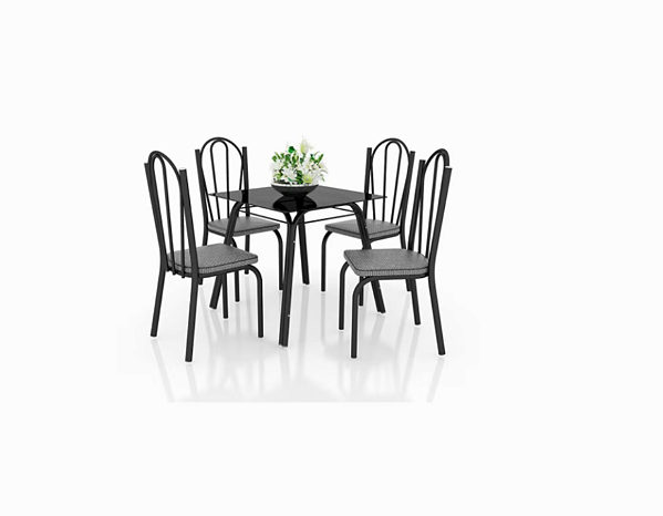 CONJUNTO DE MESA LOTUS 1,00X060 4CAD