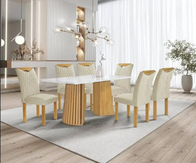 CONJUNTO DE MESA NEVADA 1,70 6CAD