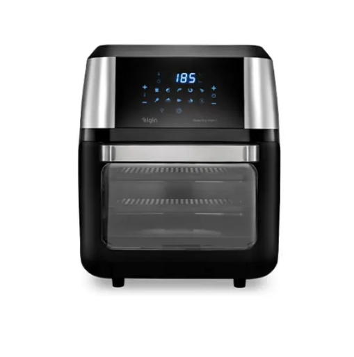 Fritadeira e Forno Elétrico Elgin Oven 12L com Timer, 4 em 1, Painel Touch, Preto/Inox 127V