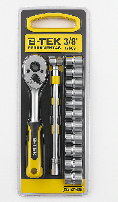 Kit Chave de Catraca 3/8 Polegadas 12 Peças BT-436